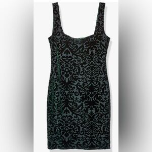 Elegant Green Velvet Dress